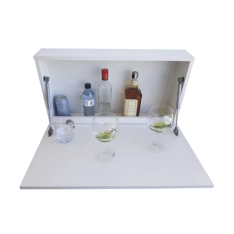 Bar Mesa Suspensa Dobravél 68,5 cm - Branco/Cinza