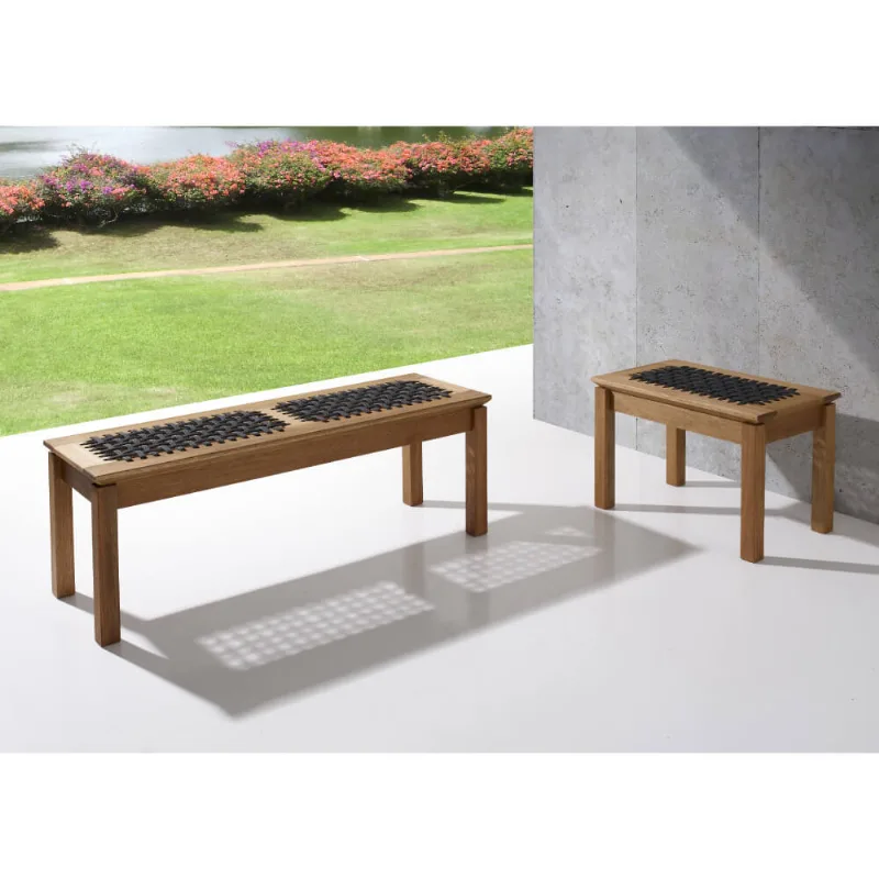 Kit para Área Externa Coberta com Banco 110 cm e Banco 59 cm Eucalipto - Jatobá
