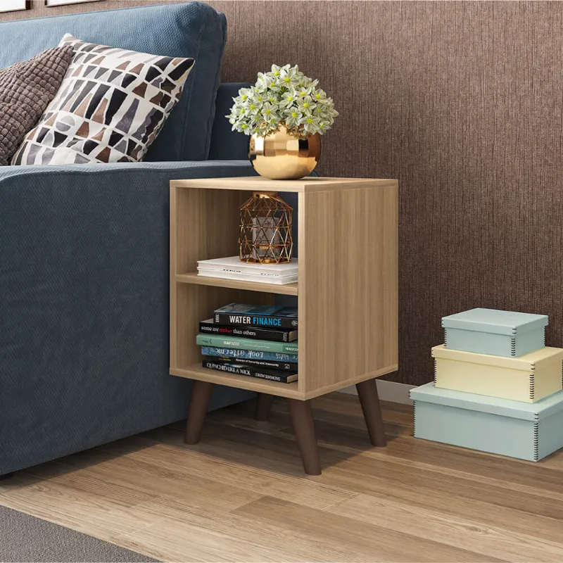 Mesa de Apoio com 2 Nichos - Carvalho