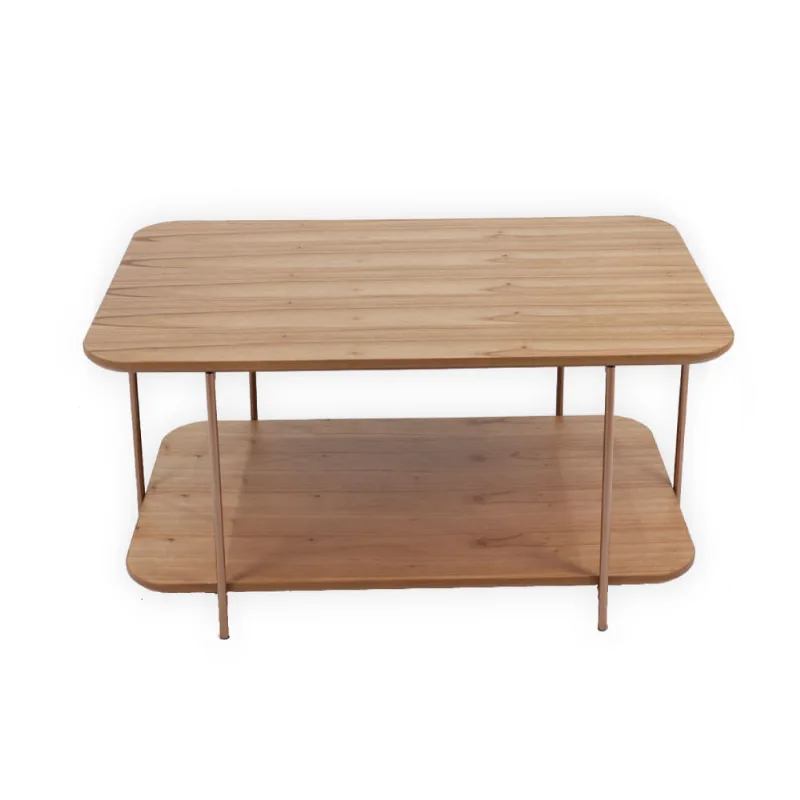 Mesa de Centro Industrial Lógica - Amêndoa/Cobre