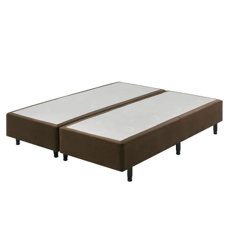 Sommier Queen Size Comfy Veludine 158x198x37 - Marrom