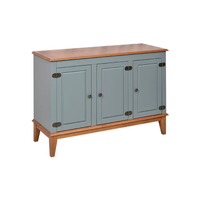 Buffet com 3 Portas - Amêndoa/Cinza