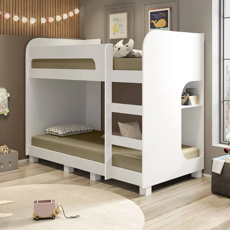 Beliche Montessoriano Baby Teen's com 1 Prateleira e Kit Pés - Branco