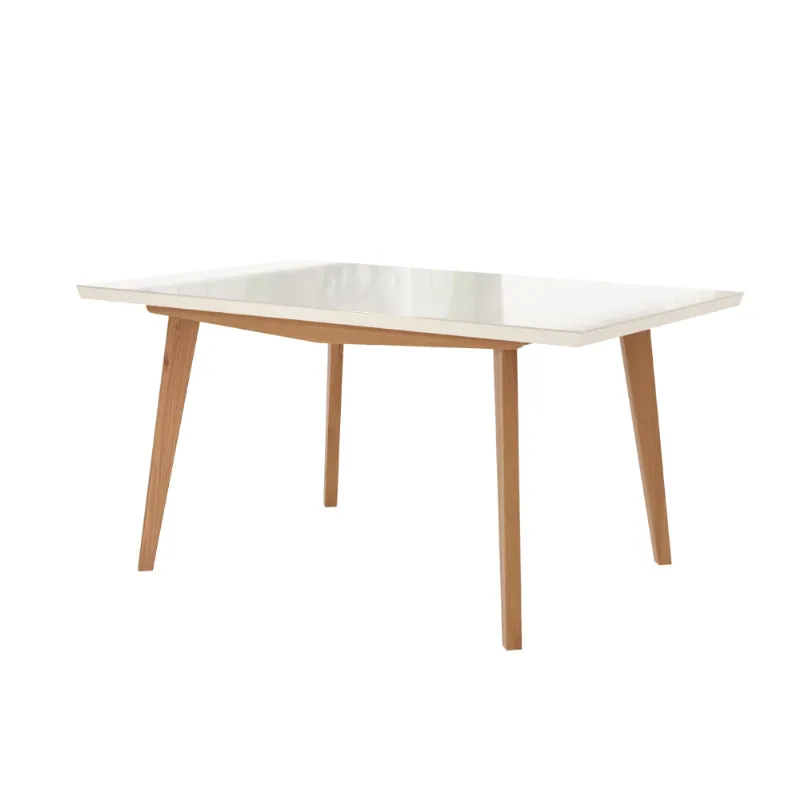 Mesa de Jantar Milano 180 cm - Mel/Branco