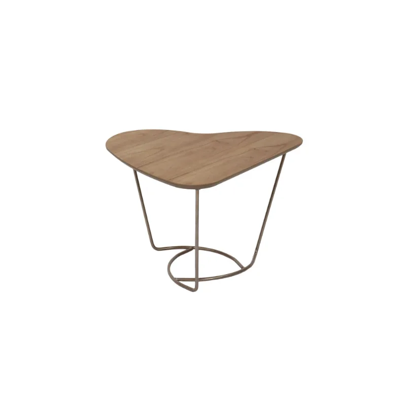 Mesa de Centro Industrial 36 cm - Amêndoa/Cobre