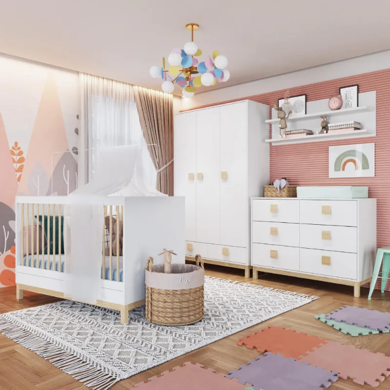 Quarto de Bebê Eleva Completo - Branco