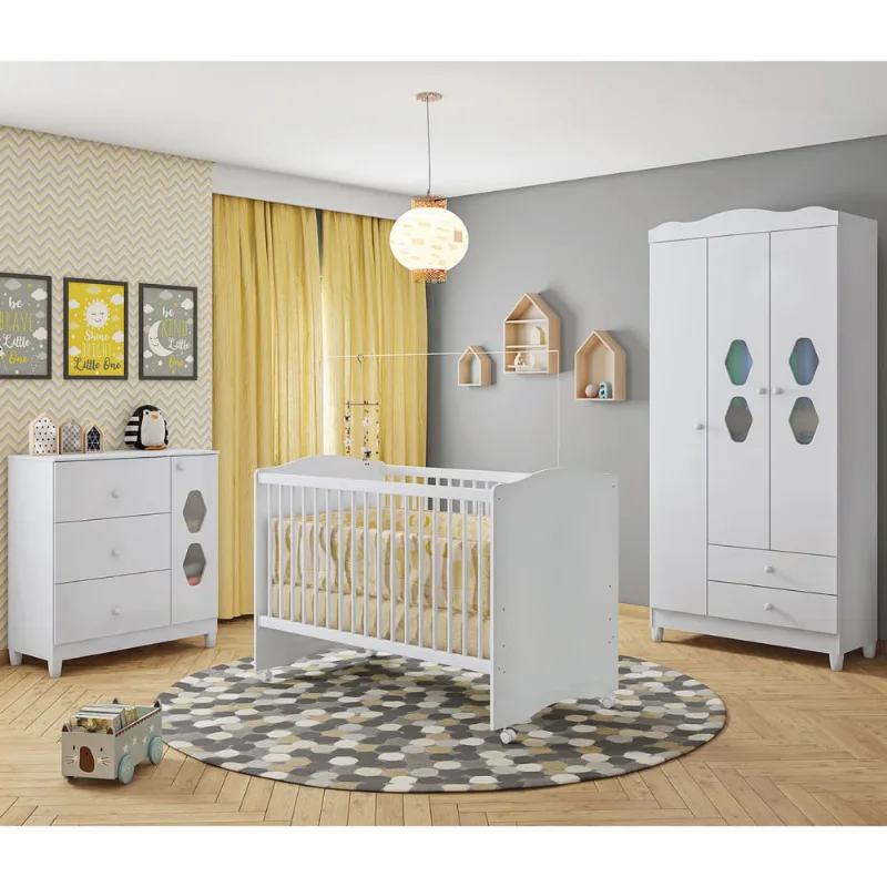 Quarto de Bebê Completo Lolly - Branco