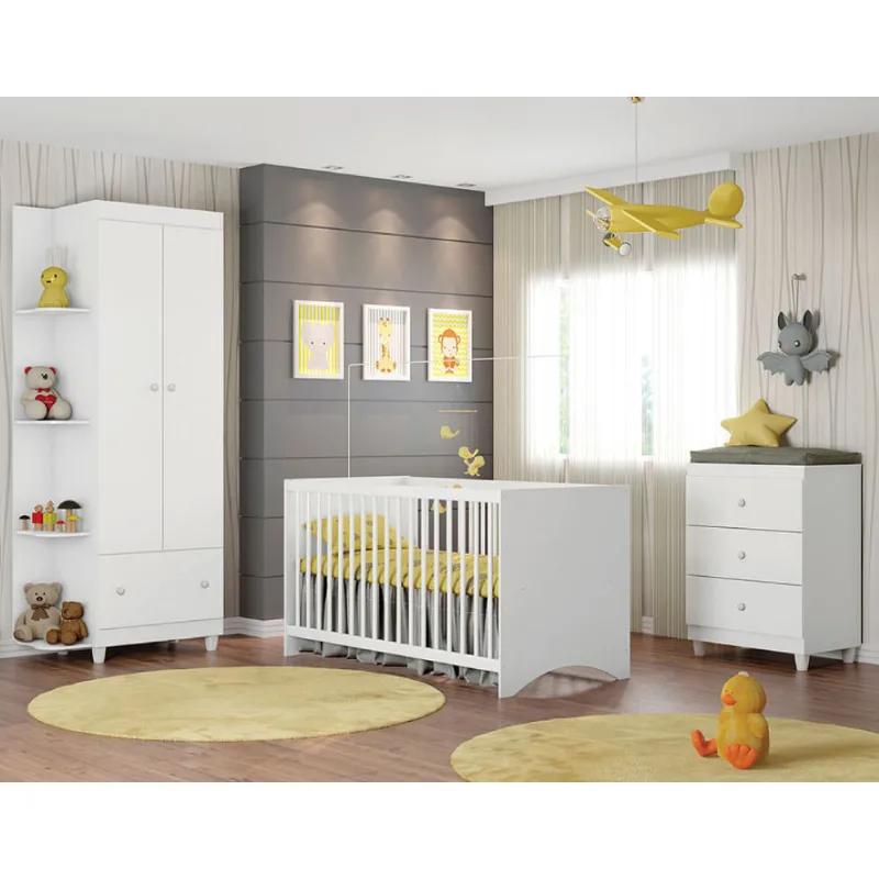 Quarto de Bebê Completo Gutti com 4 Gavetas - Branco
