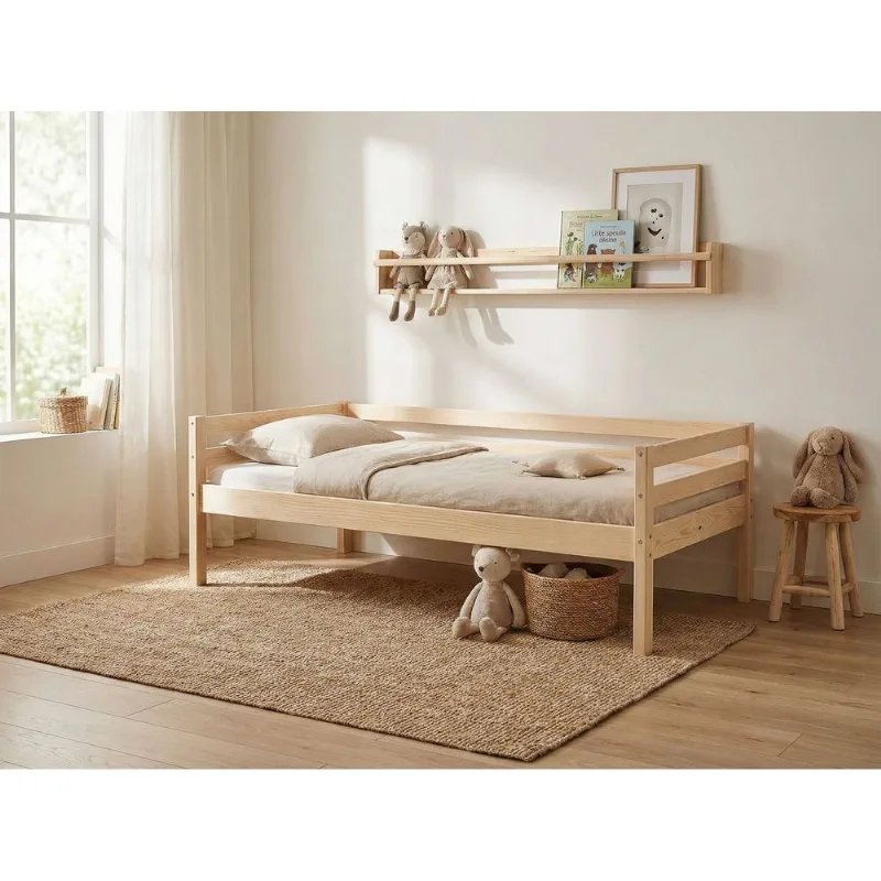 Cama Infantil em Madeira Maciça Prime Casatema Marrom Natural