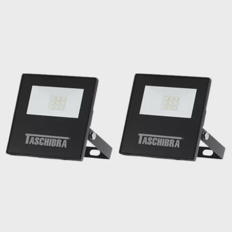 Kit 2 Refletores LED tr Slim 10W 3000K Taschibra
