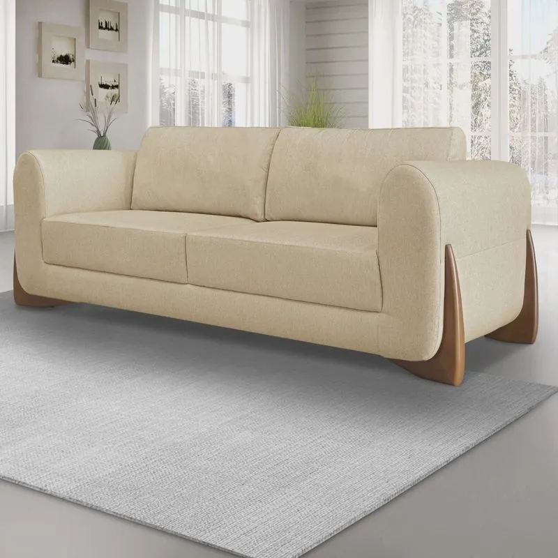 Sofá 3 Lugares 200cm Linho Djon Spezzia Decor