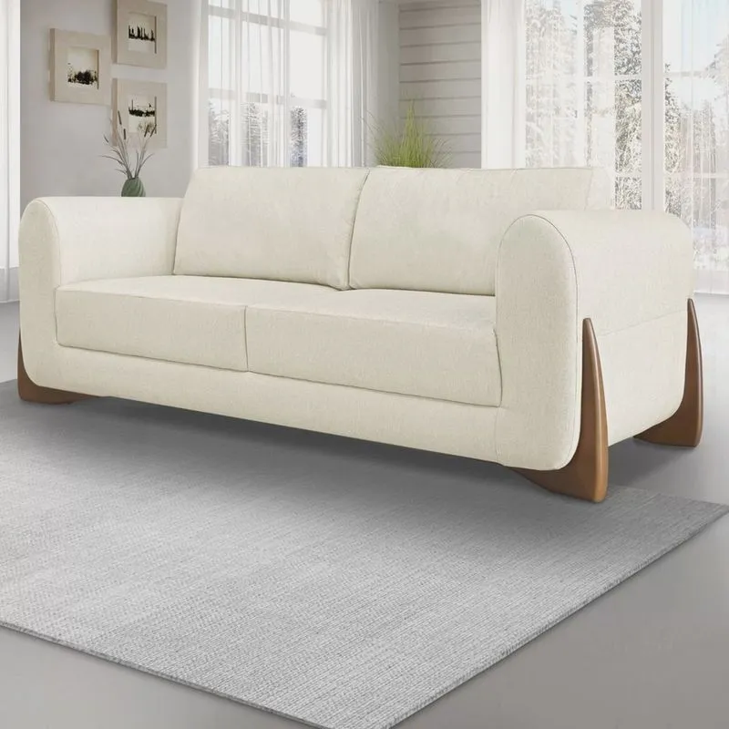 Sofá 3 Lugares 200cm Linho Djon Spezzia Decor