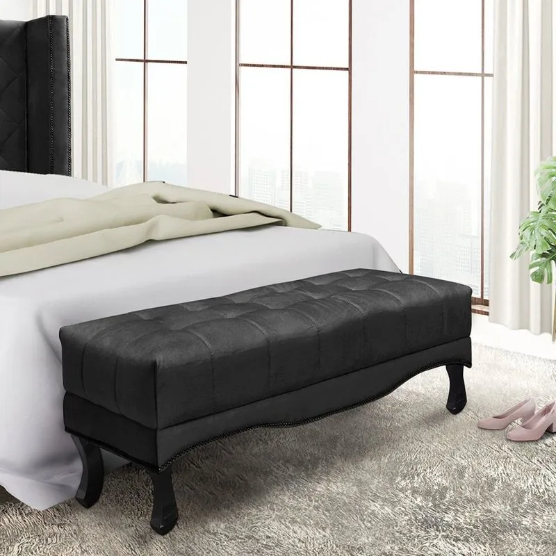 Calçadeira Recamier Queen Vicenza Spezzia Decor Preto