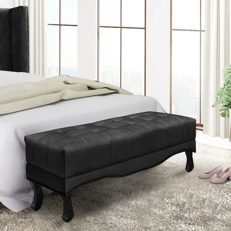Calçadeira Recamier Queen Vicenza Spezzia Decor Preto