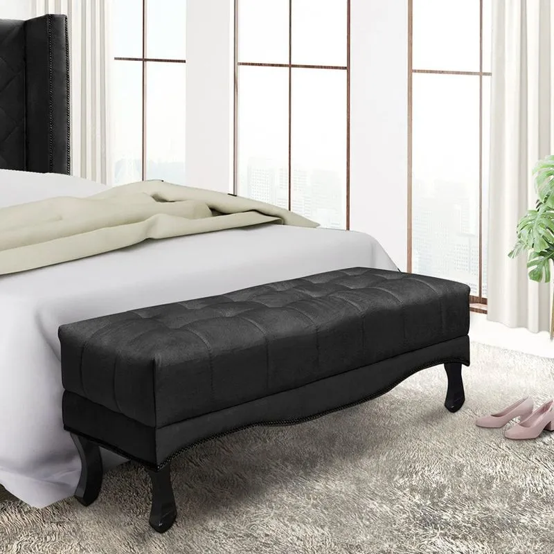 Calçadeira Recamier King Vicenza Spezzia Decor Preto