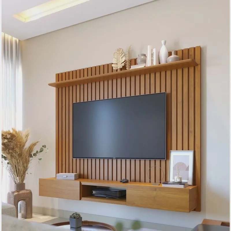 Painel para TV até 70 Polegadas Ripado Loft 1,8m Imcal