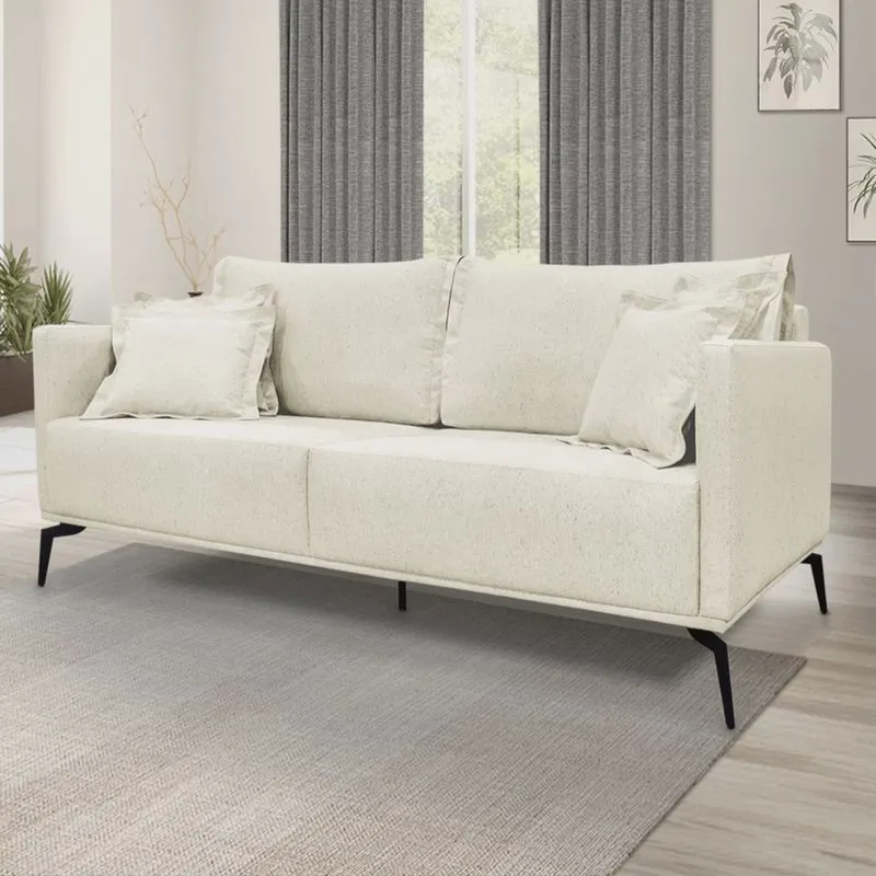 Sofá 3 Lugares 200cm Linho Lion Spezzia Decor