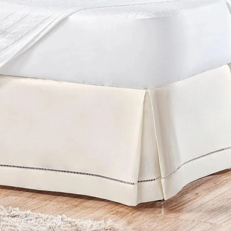 Saia Cama Box Queen Size Percal 200 Fios Com Ponto Palito