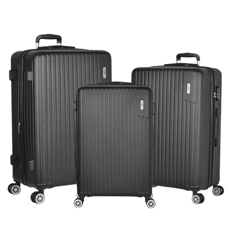 Kit De 3 Malas Expansíveis Pmg 10kg 23kg 32kg Preto 360