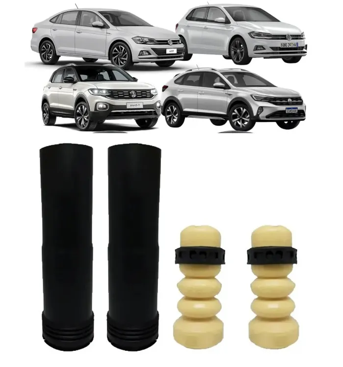 Kit Batente e Coifa Amortecedor Traseiro para Golf, Nivus, Polo, Virtus e T-Cross - Proteção e Durabilidade