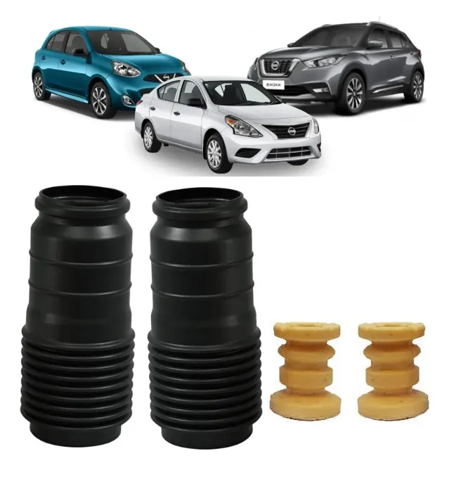Kit Batente, Coifa e Amortecedor Dianteiro para Nissan Kicks, March e Versa - Durabilidade e Proteção