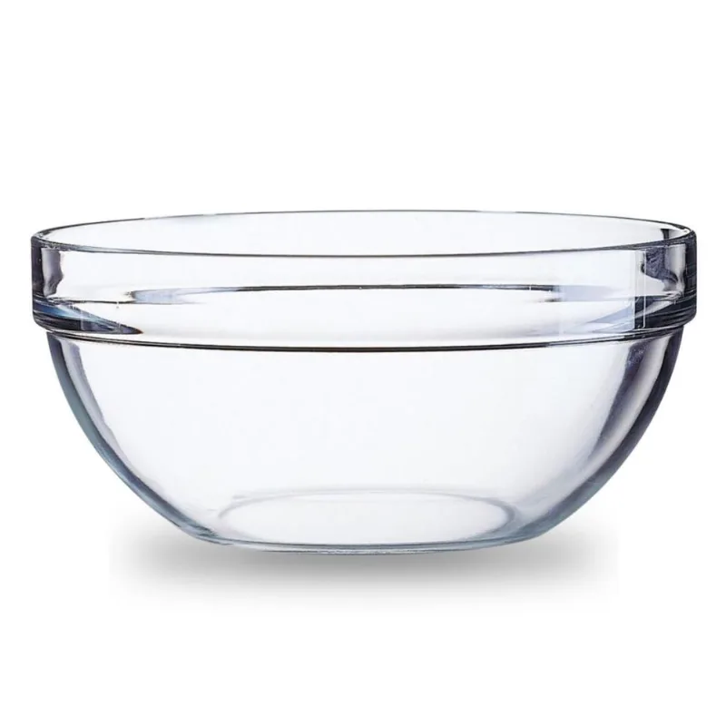 Saladeira Redonda Tigela Bowl De Vidro Travessa Transparente