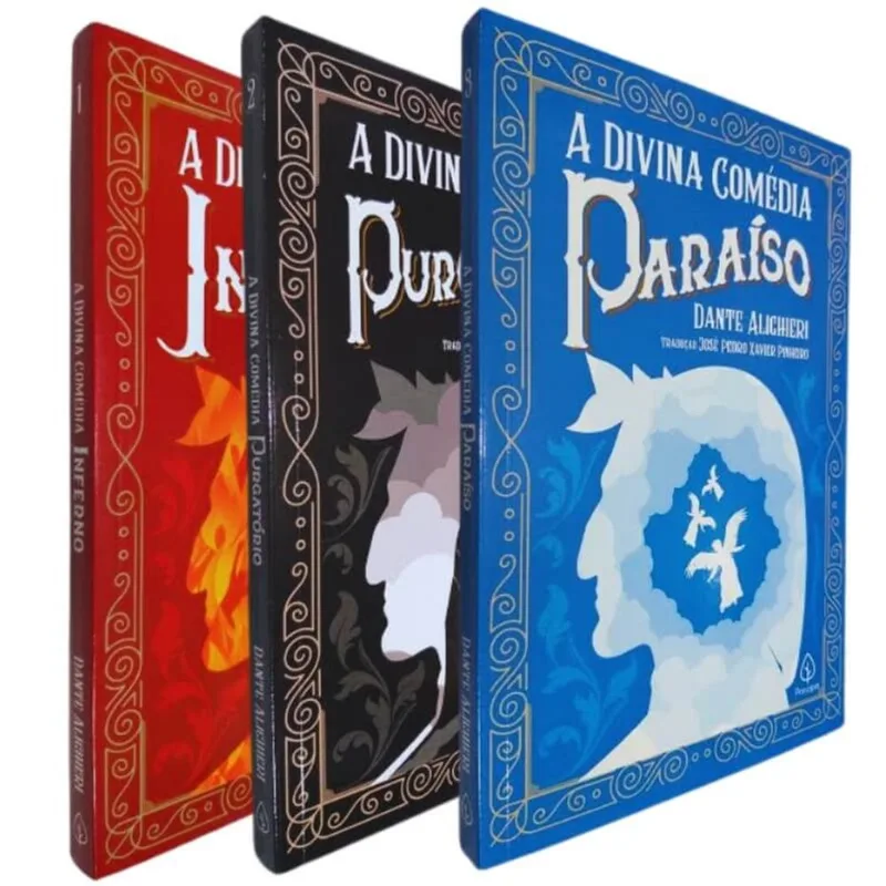 3 Livros Coleção A Divina Comédia Completa Dante Alighieri Inferno Purgatório Paraíso