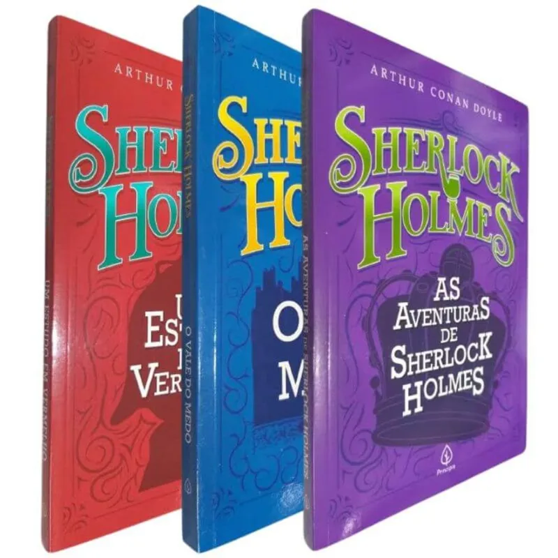 3 Livros Coleção Especial I Sherlock Holmes As Aventuras De Sherlock Holmes O Vale Do Medo Um Estudo Em Vermelho