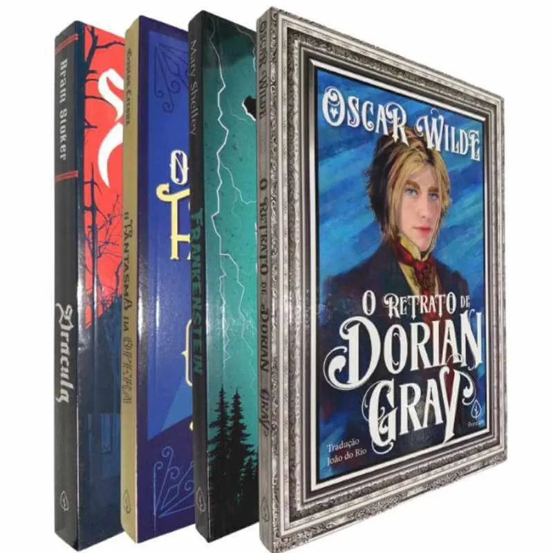 4 Livros Físicos Clássicos Góticos Texto Integral Drácula O Fantasma Da Ópera Frankenstein O Retrato De Dorian Gray