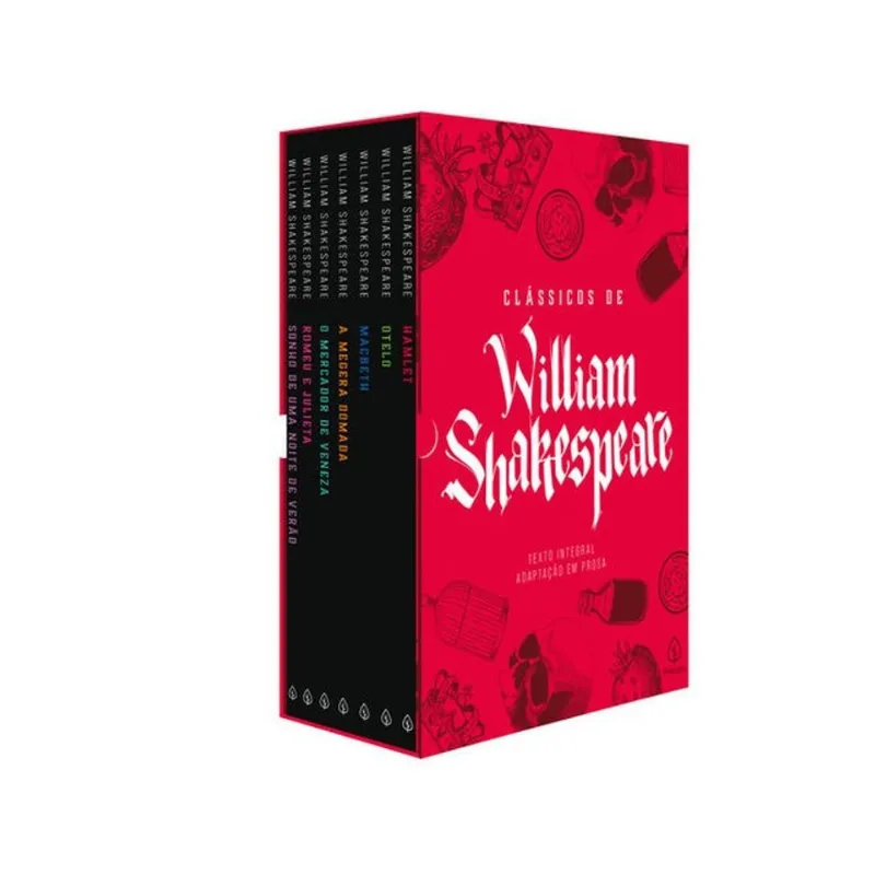 BOX CLÁSSICOS DE WILLIAM SHAKESPEARE - COM 7 MARCADORES DE PÁGINAS