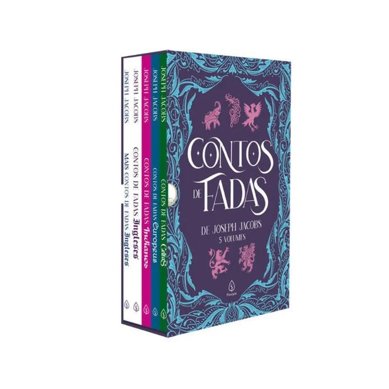 BOX CONTOS DE FADAS DE JOSEPH JACOBS COM 5 MARCADORES DE PÁGINAS