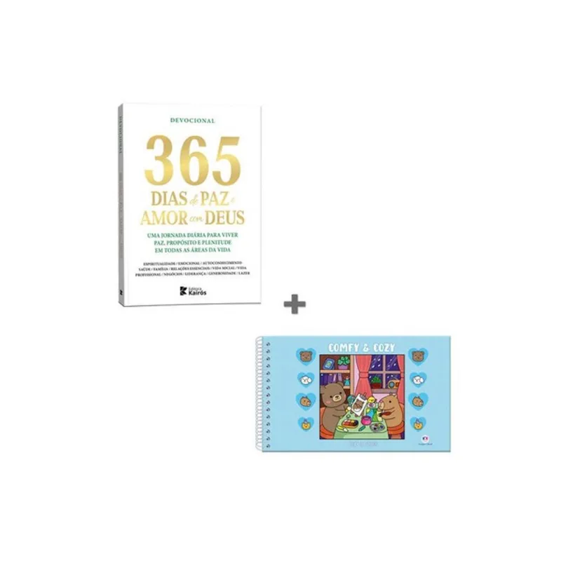 KIT - 365 DIAS DE PAZ E AMOR COM DEUS E COMFY AND COZY BLUE