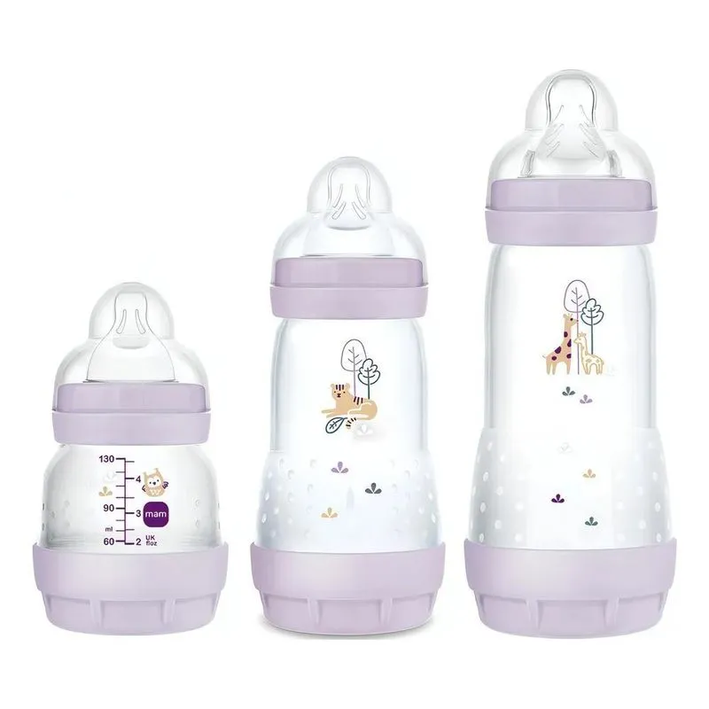 3x Kit Com 3 Mamadeiras Easy Start 130/260/320ml - Mam