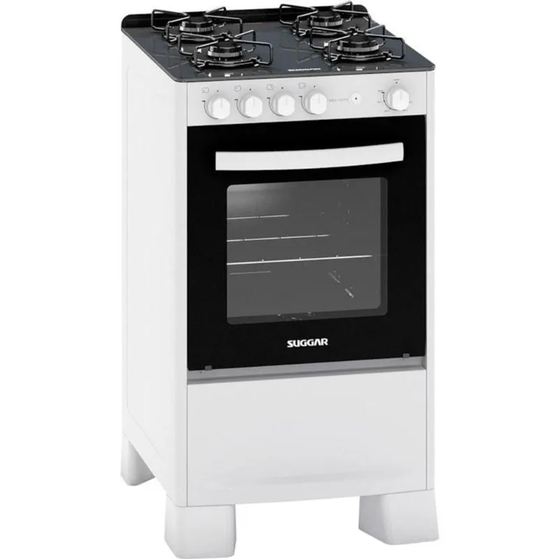 Fogão De Piso Neo Cook Mesa De Vidro 4 Queimadores Suggar Bivolt