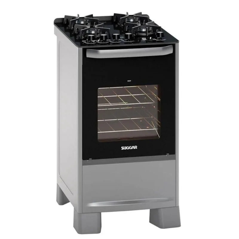 Fogão De Piso Best Cook 4 Queimadores Prata FGV405PRIX Suggar Bivolt