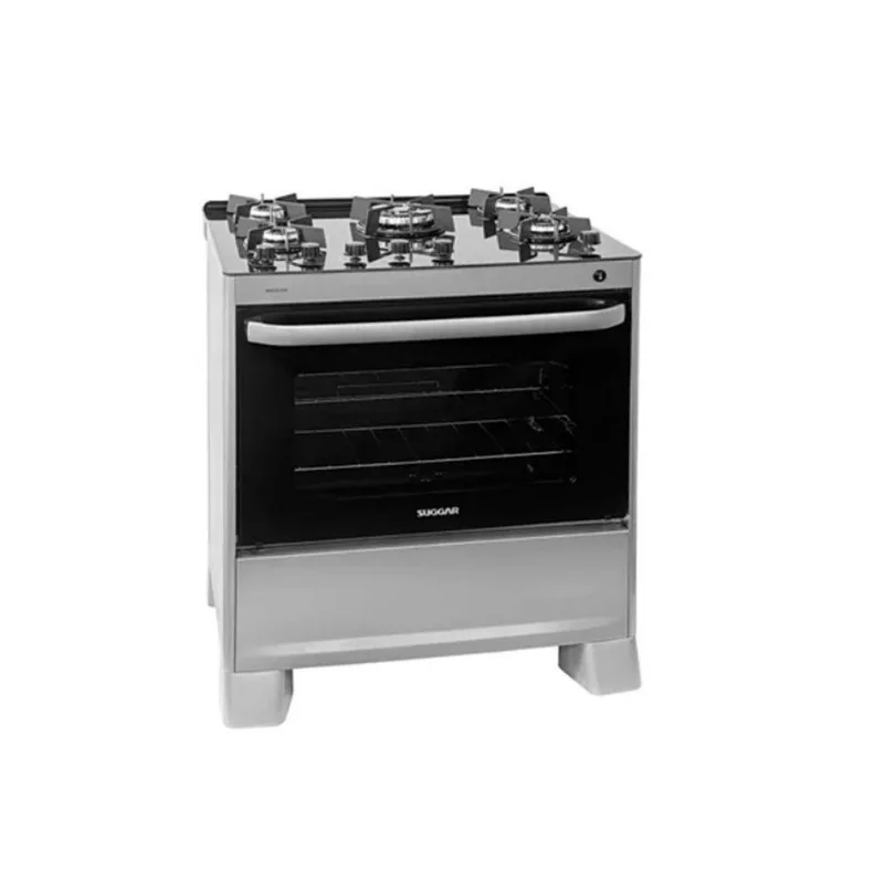 Fogão De Piso prix Master Grill 5 Bocas Suggar Fgvmtg511 127V Inox