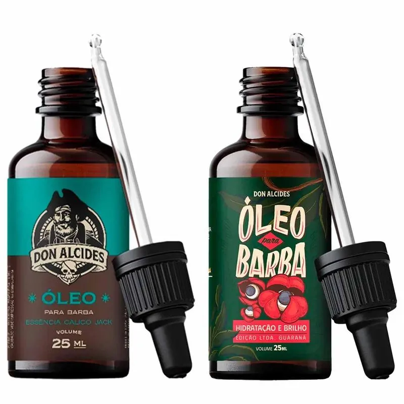 Kit 2x Óleos Para Barba Cálico Jack E Guaraná Don Alcides