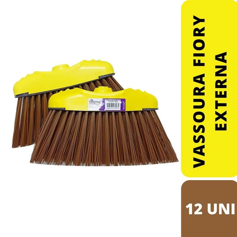 Vassoura Fiory Externa - Caixa C/12 Unidades - Sem Cabo