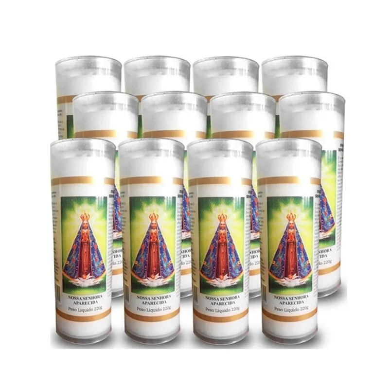 Vela 7 Dias Votiva 220grs Sra Aparecida - Caixa Com 12 Uni