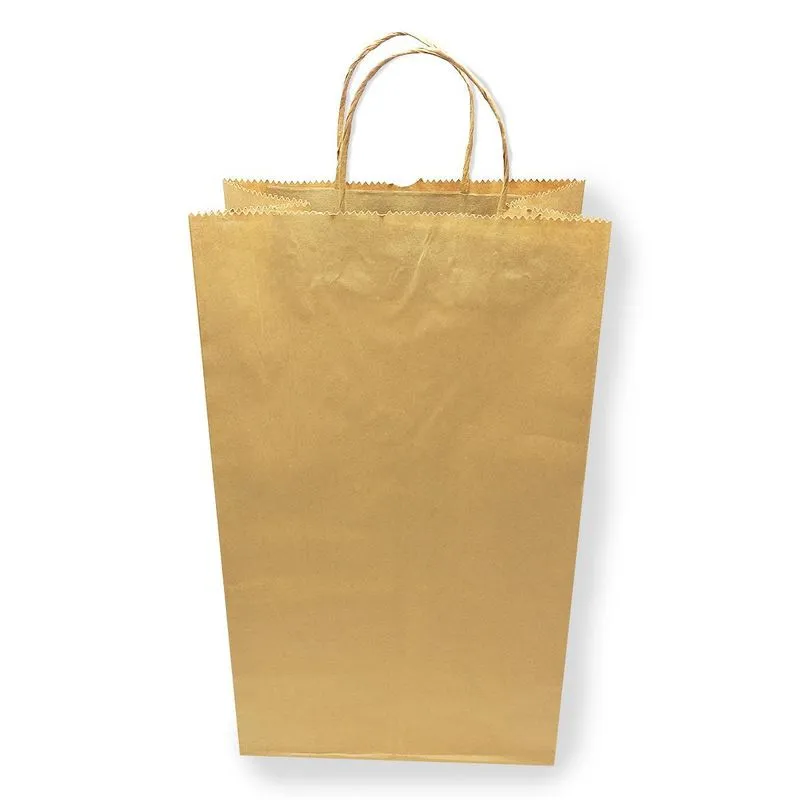 Sacola De Papel Kraft Com 10 Un Tamanho: 24x40x13 M