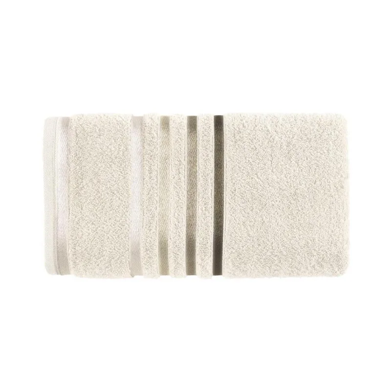 Toalha De Banho Karsten Lumina Ivory Marrom 70X140Cm