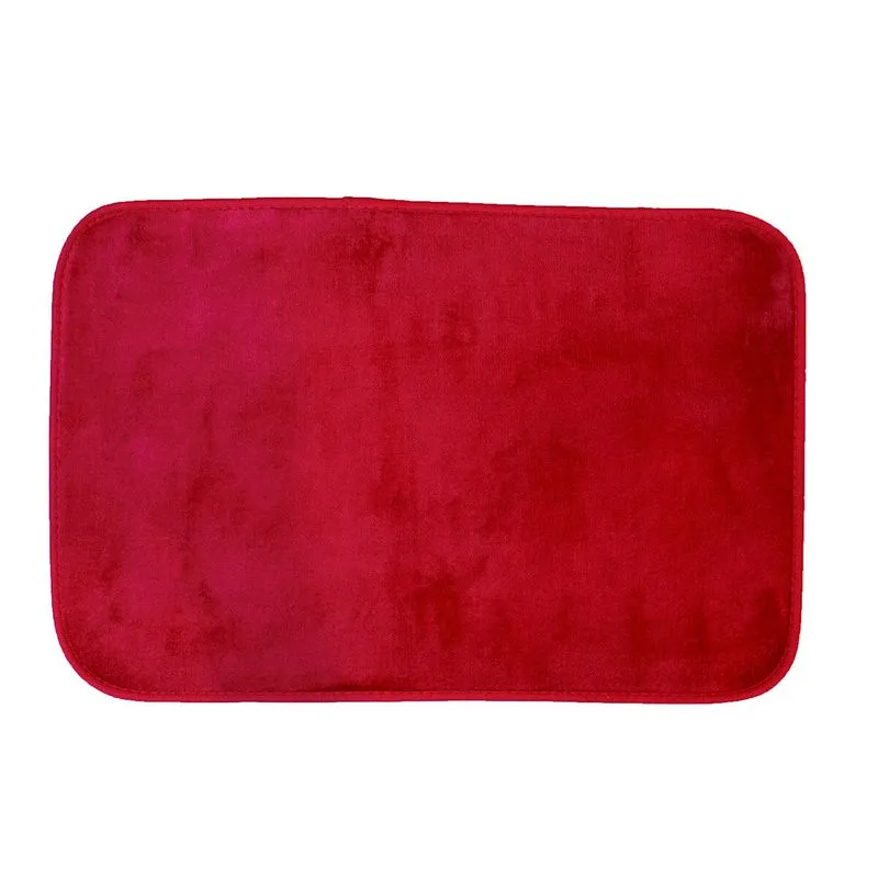 Tapete para Banheiro Antiderrapante Flannel Outlet Vermelho 60x40cm
