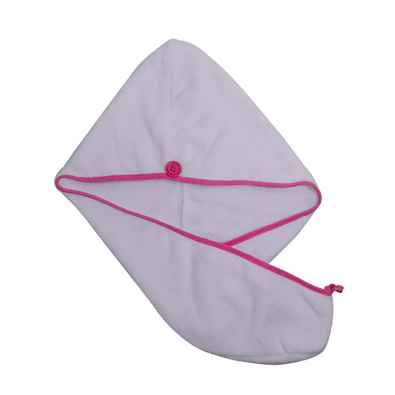 Touca De Cabelo Seca Anti Frizz Camesa 25x65cm Lilás