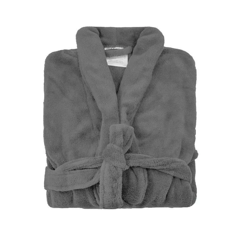 Roupão De Banho Microfibra Soft Masculino Cinza Camesa P