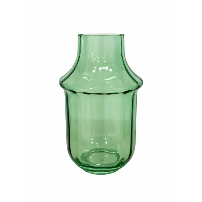 Vaso Decorativo de Vidro Verde Transparente