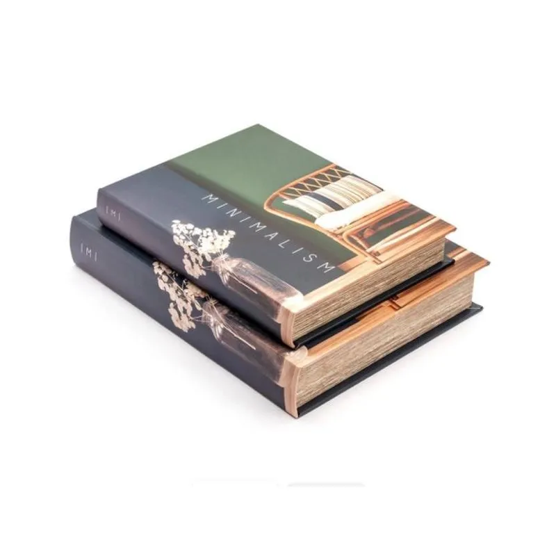 Conjunto De Caixa Livro Minimalista 2 Pecas