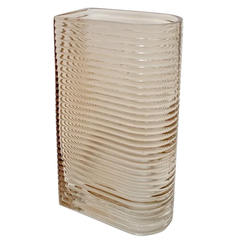 Vaso de vidro riscado geometrico P