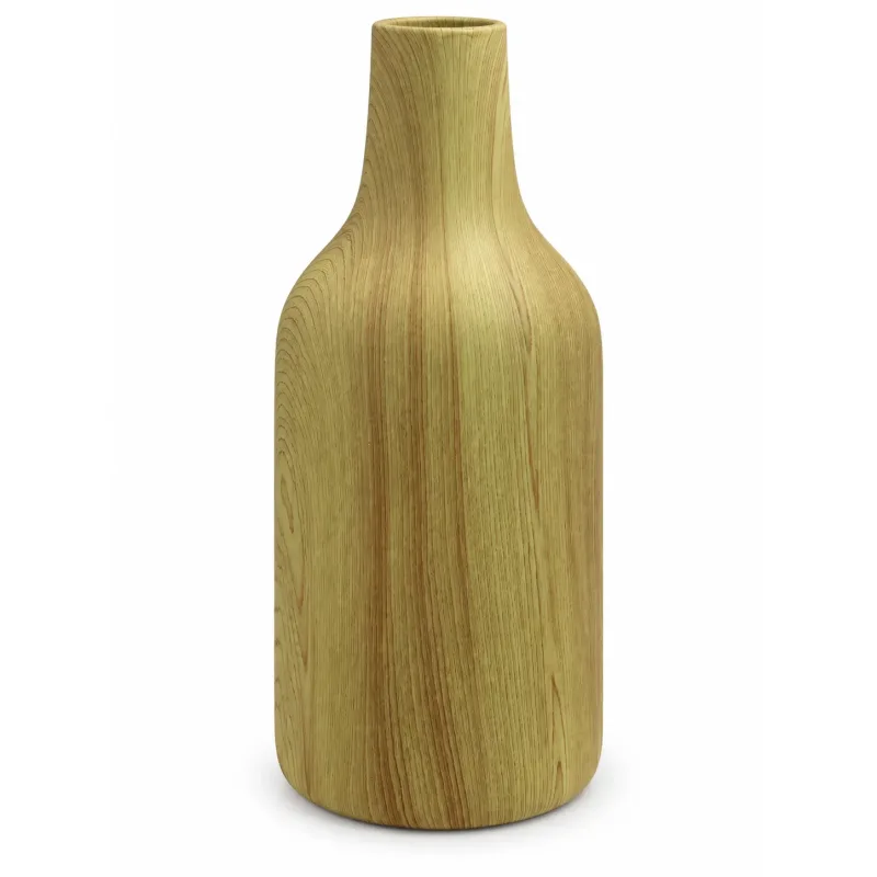 Vaso de Cerâmica com Efeito de Madeira Pescoço
