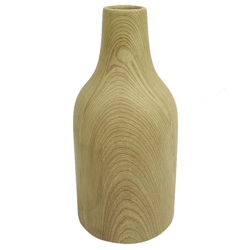 Vaso De Cerâmica Com Efeito De Madeira