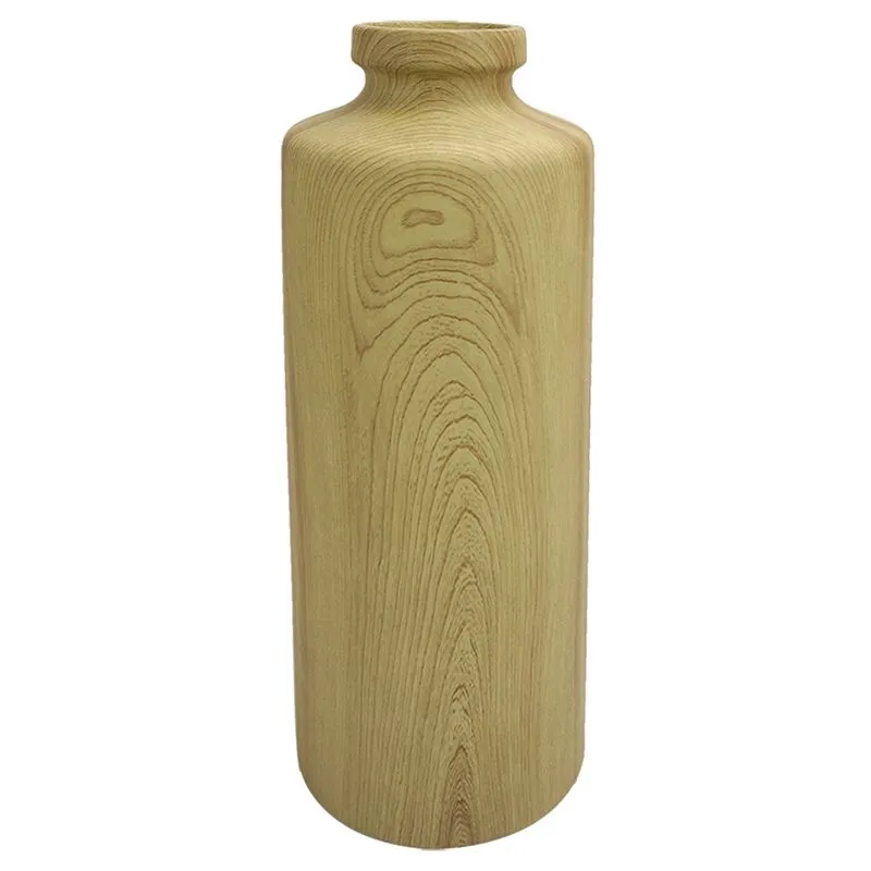 Vaso De Cerâmica Com Efeito De Madeira